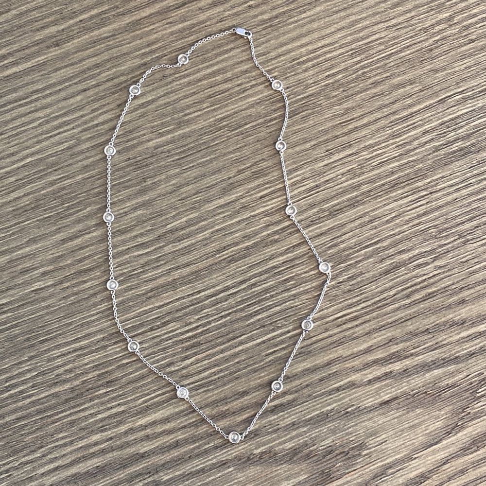 2ct Authentic diamond station necklace.